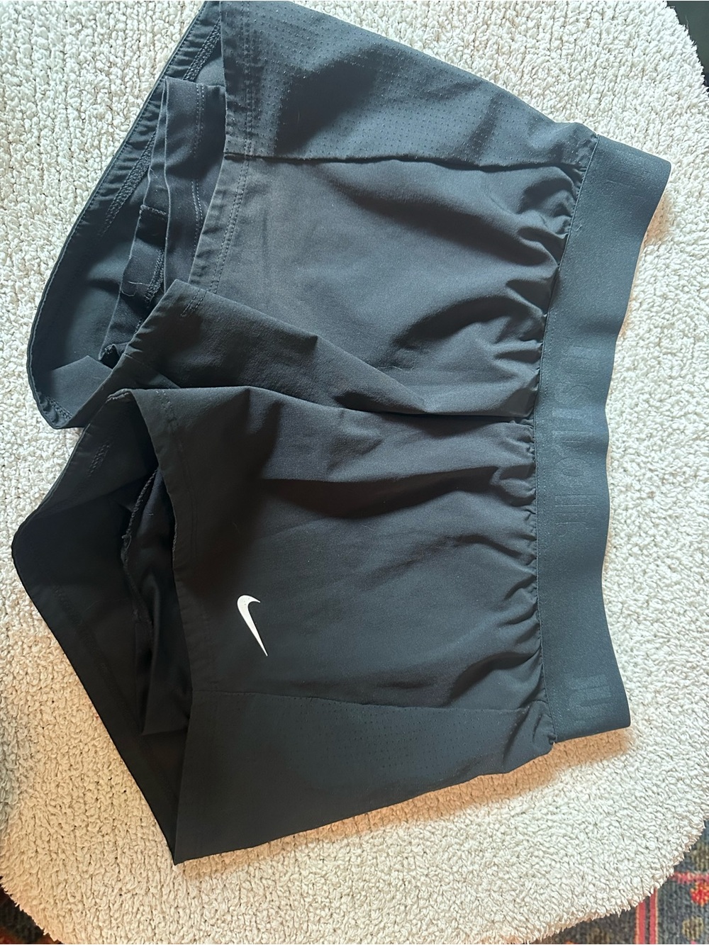 Nike Black Shorts with White Swoosh
